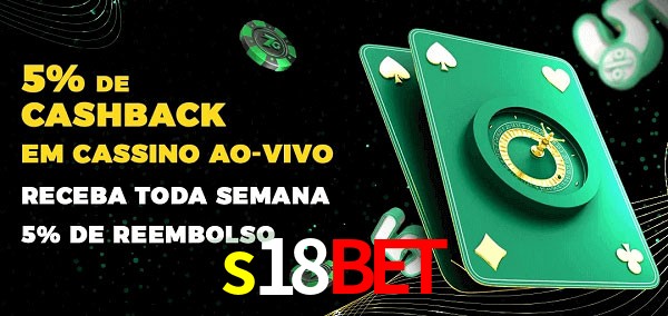 Promoções do cassino ao Vivo s18bet